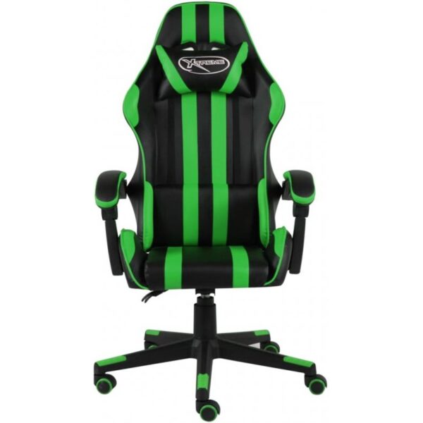 vidaxl-silla-gaming-de-cuero-sintético-negro/verde-20521