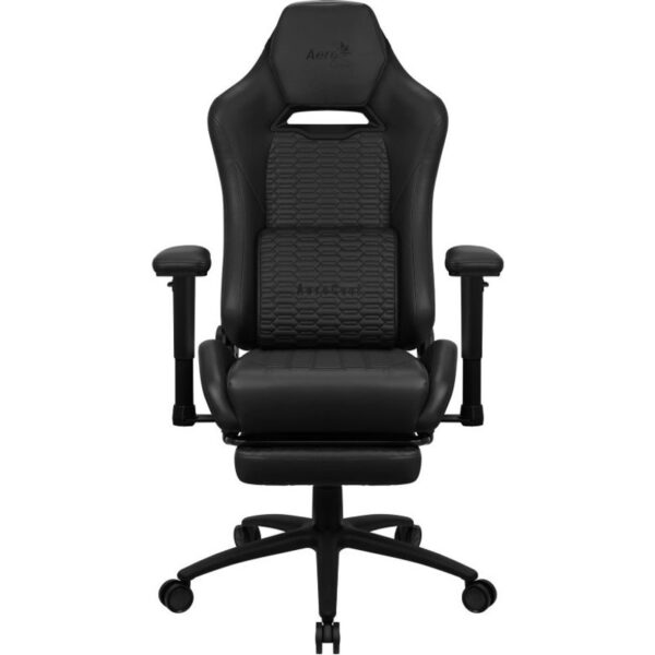 aerocool-royal-leatherette-silla-gaming-con-reposapiés-negra-royalcharbk