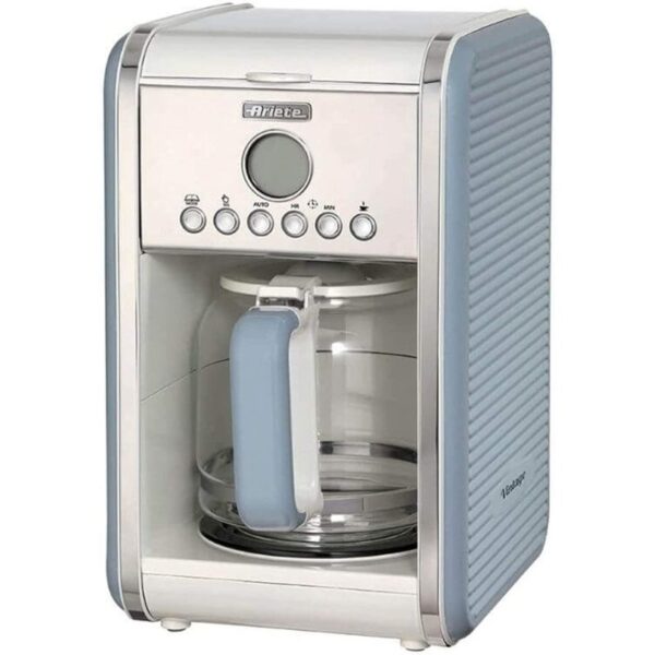 ariete-vintage-1342/05-cafetera-goteo-de-12-tazas-2000w-azul-1342/05