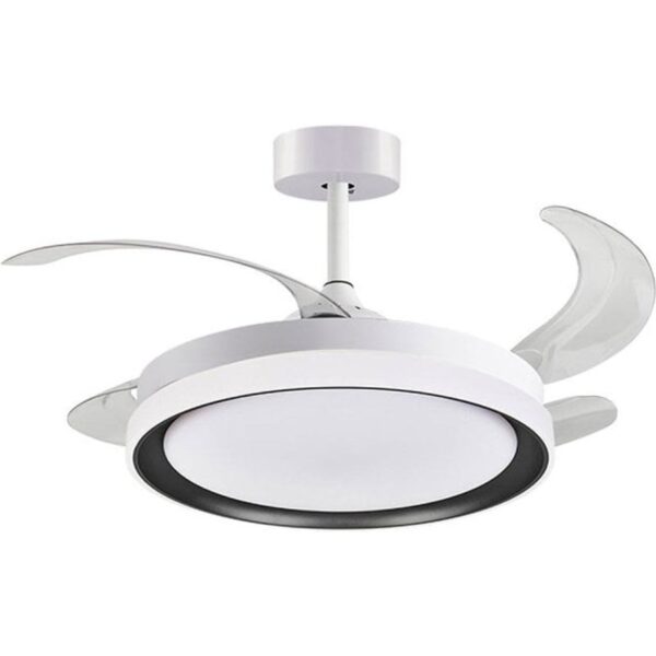 bel-air-kigali-ventilador-de-techo-con-luz-y-mando-a-distancia-72w-108cm-aspas-retráctiles-blanco/negro-f-3001-bk