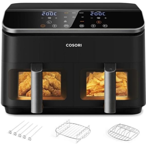 cosori-dual-basket-8.5-chef-edition-freidora-de-aire-sin-aceite-con-doble-cesta-8.5l-1800w-negra-kosp0026eun