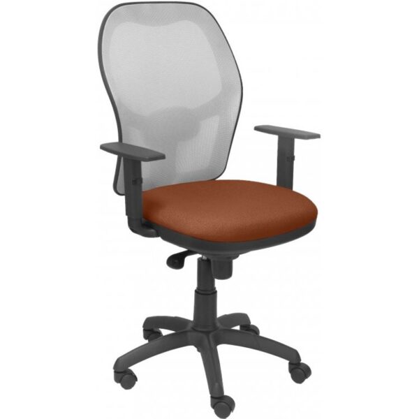 piqueras-y-crespo-jorquera-silla-malla-gris-asiento-bali-marrón-15sgrbali363