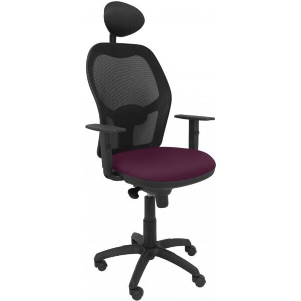 piqueras-y-crespo-jorquera-silla-malla-negra-asiento-bali-morado-con-cabecero-fijo-15snbali760c