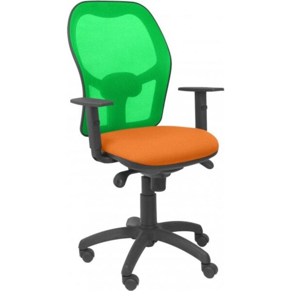 piqueras-y-crespo-jorquera-silla-malla-verde-asiento-bali-naranja-15svbali308