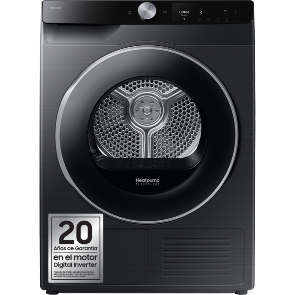 samsung-secadora-con-bomba-de-calor-9kg-negra-optimaldry™-clase-a+++-dv90t6240lb/s3---negro