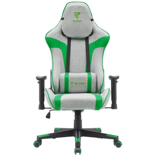 tempest-conquer-silla-gaming-gris/verde-tela-transpirable-tp-gc-con-f-gv