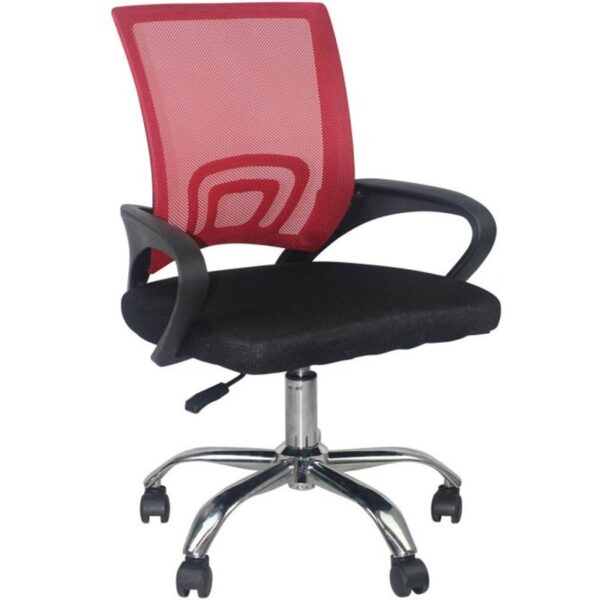 thinia-home-classic-silla-de-escritorio-con-ruedas-negro/rojo-80245