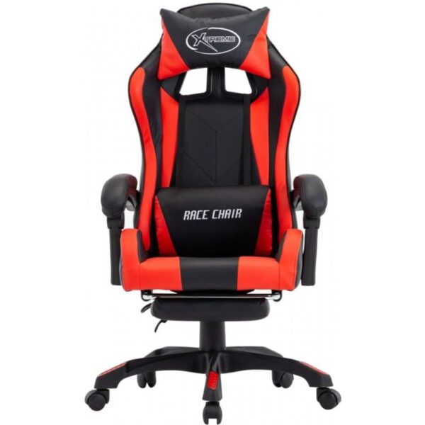 vidaxl-silla-gaming-con-reposapiés-cuero-sintético-rojo/negro-287987