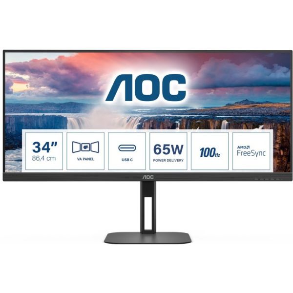 aoc-v5-u34v5c/bk-34"-lcd-ultrawide-qhd-100hz-freesync-usb-c-u34v5c/bk