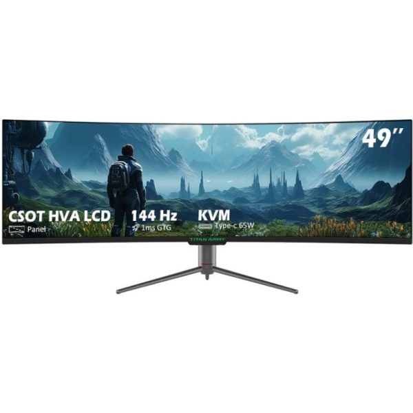 titan-army-c49shc-49"-led-va-dual-fullhd-144hz-curva-usb-c-titan-army-c49shc