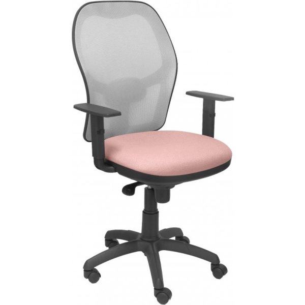 piqueras-y-crespo-jorquera-silla-malla-gris-asiento-bali-rosa-pálido-15sgrbali710