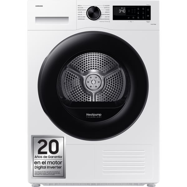 samsung-secadora-con-bomba-de-calor-9kg-blanca-con-optimaldry™--clase-a+++-dv90cgc2a0aeec---blanco